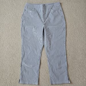 Striped High-Waisted Pants